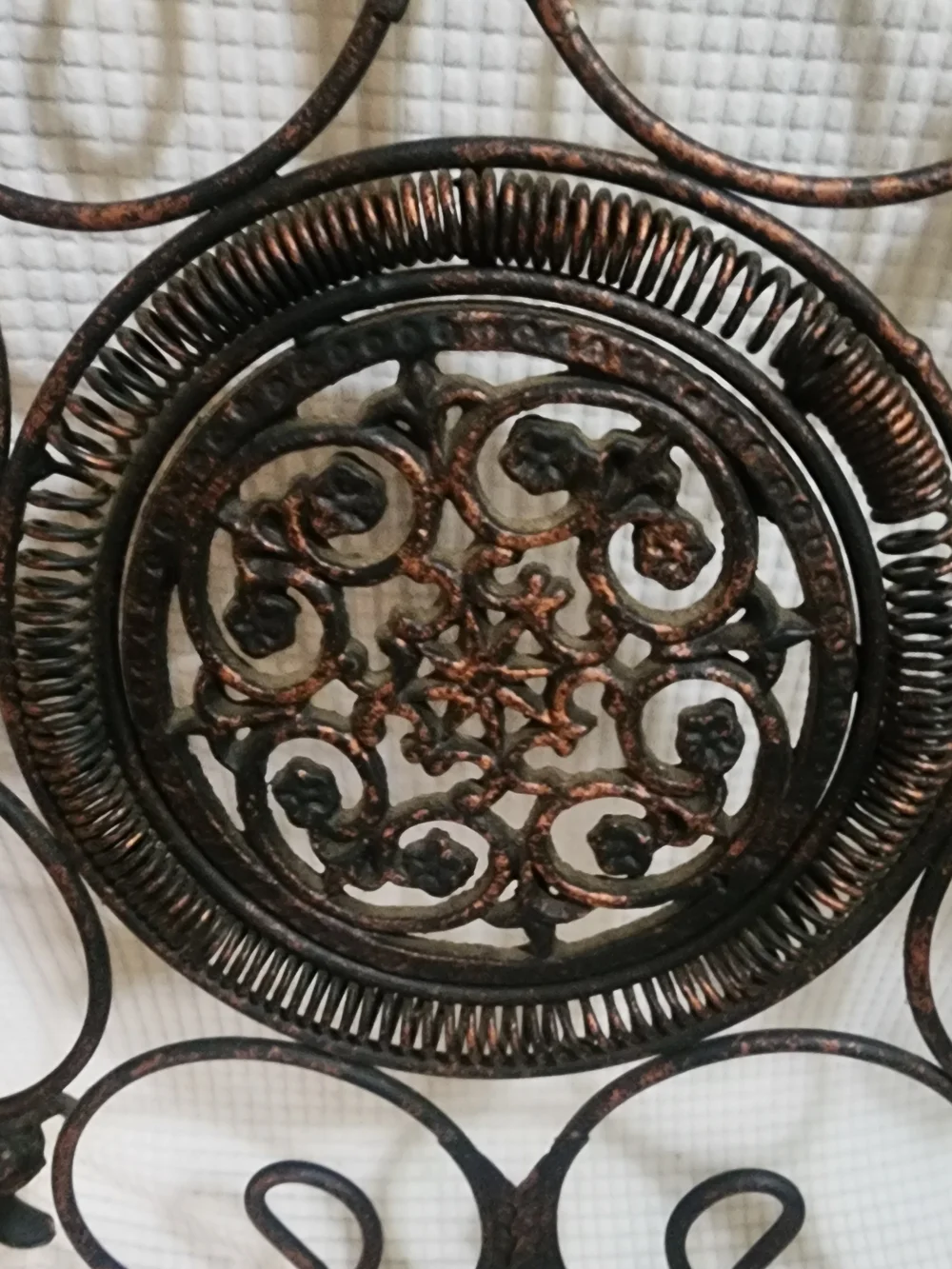Decorative Scroll Wrought Iron Floral Wall Accent Bronze 2feet1 in Long & Wide